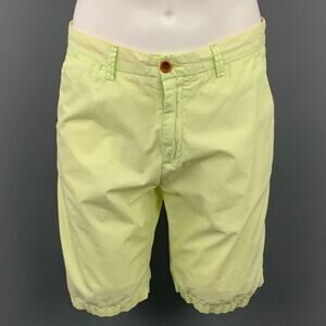 SCOTCH AND SODA Size 31 Light Yellow Cotton Zip Fly Shorts